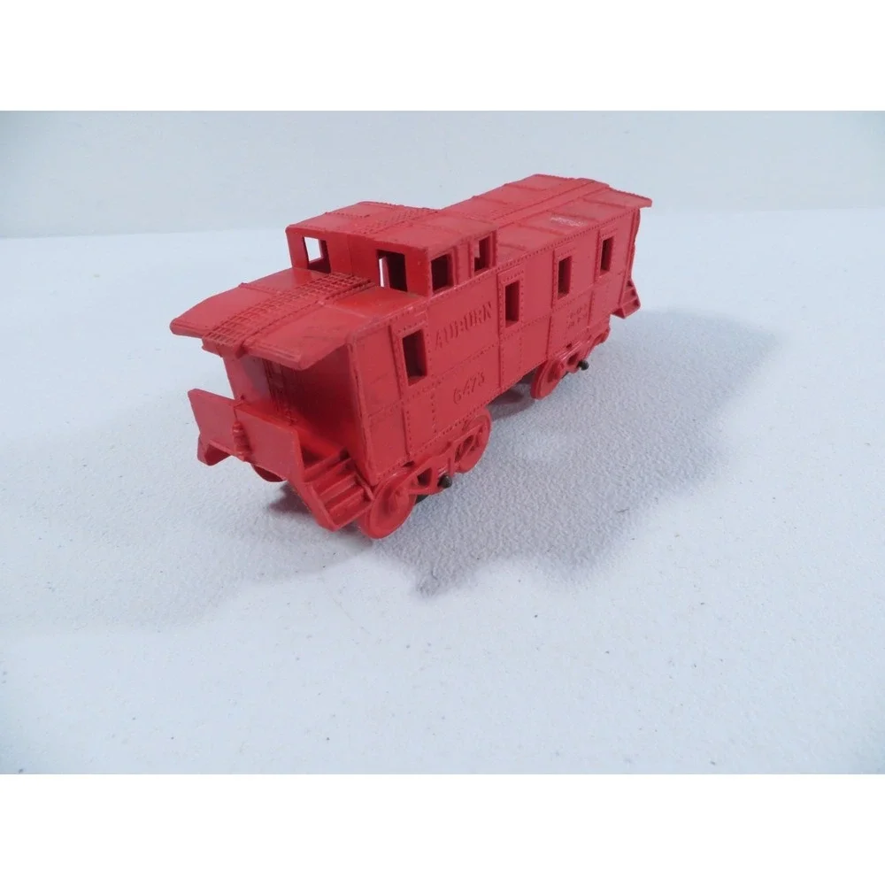 Lot of 3 Vintage Aubrun Rubber Train Cars Caboose Coal Gain‎ Car Gondola